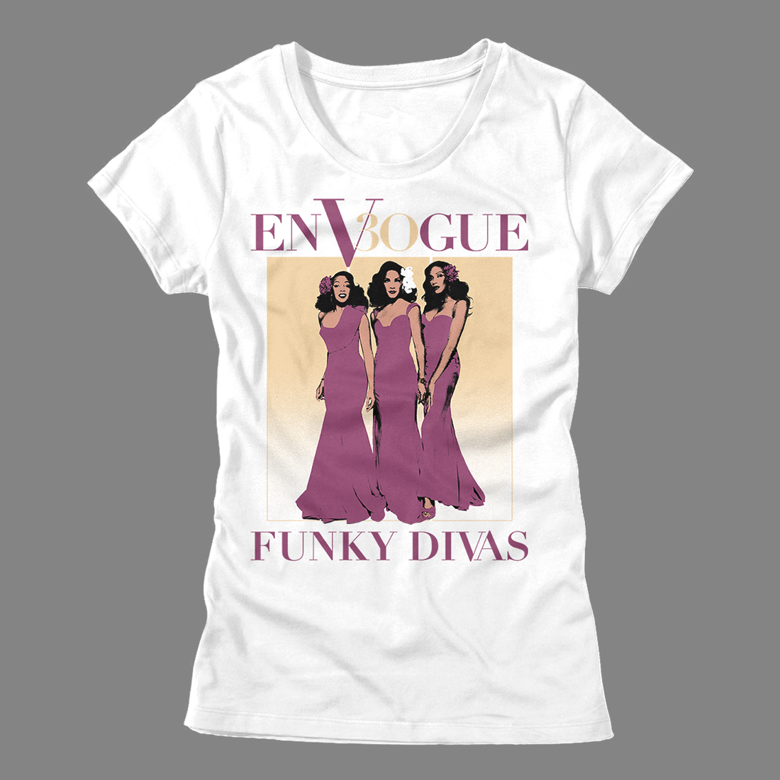En Vogue - Funky Divas Portrait - Ladies Shirt - White