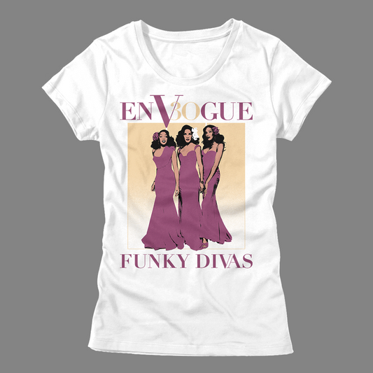 En Vogue - Funky Divas Portrait - Ladies Shirt - White