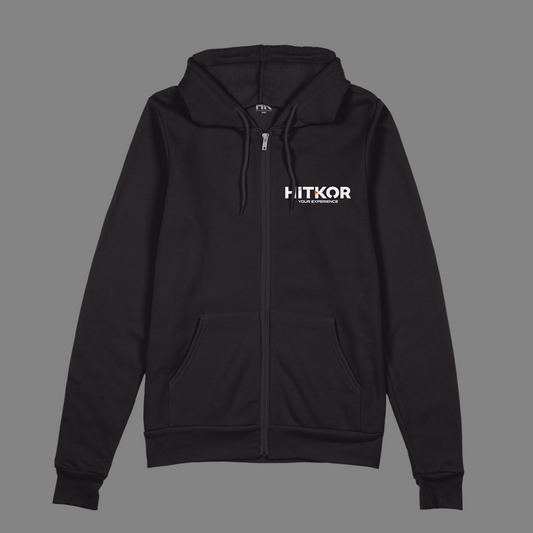 HITKOR - Classic Logo - Zip-Up - Black