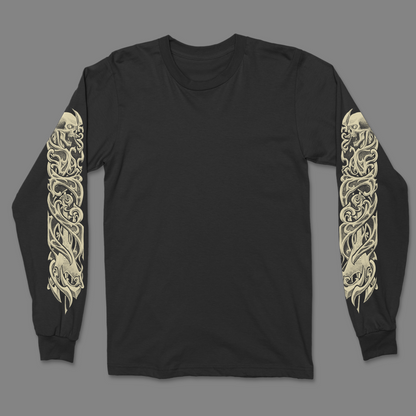 Dark Spotlight - Laughing Skull Long Sleeve Shirt - Black
