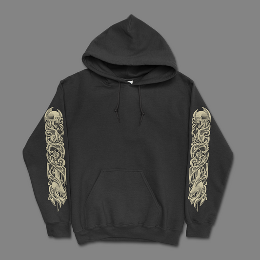 Dark Spotlight - Laughing Skull Pull Over Hoodie - Black