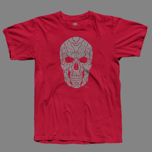 Dark Spotlight - Cyber Skull - Shirt - Red
