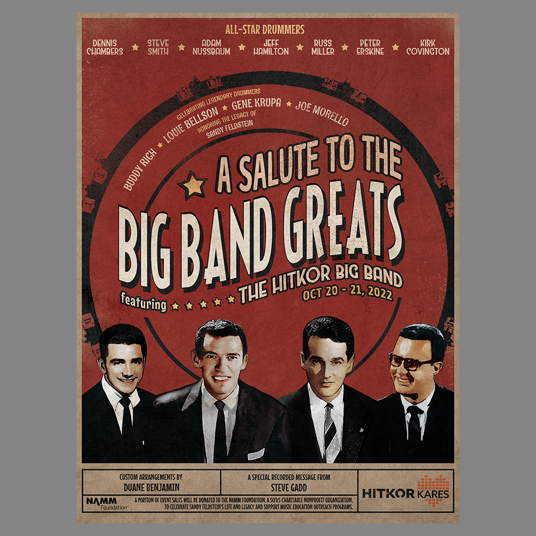 All-Star Drummers Big Band - Signed Commemorative Poster